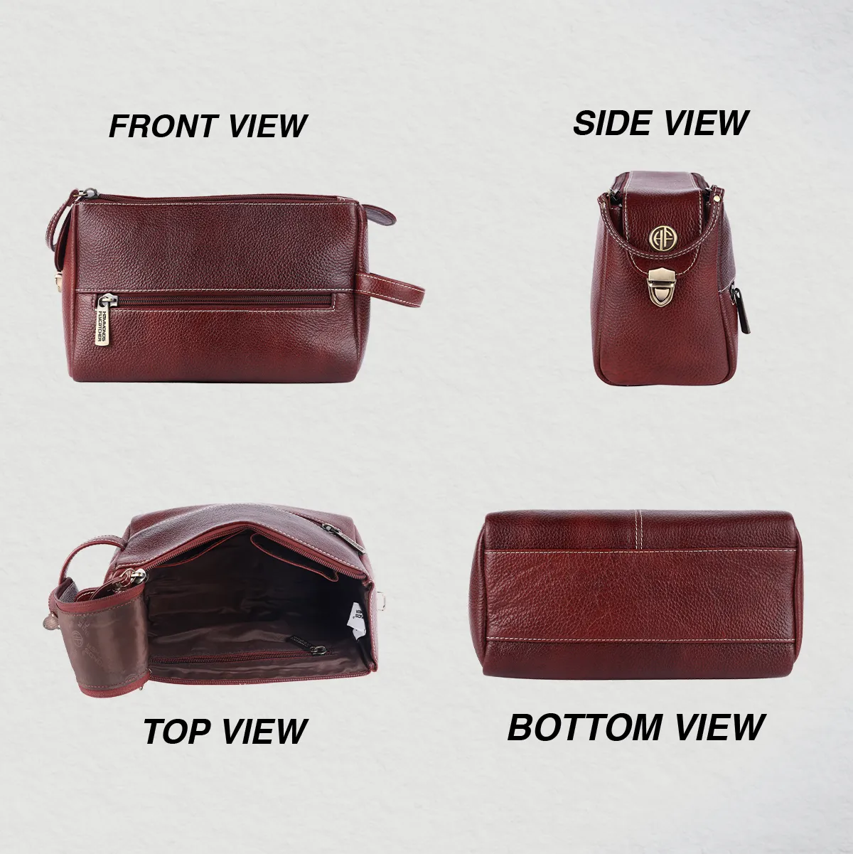 Premium Leather Toiletry Bag For Men And Women