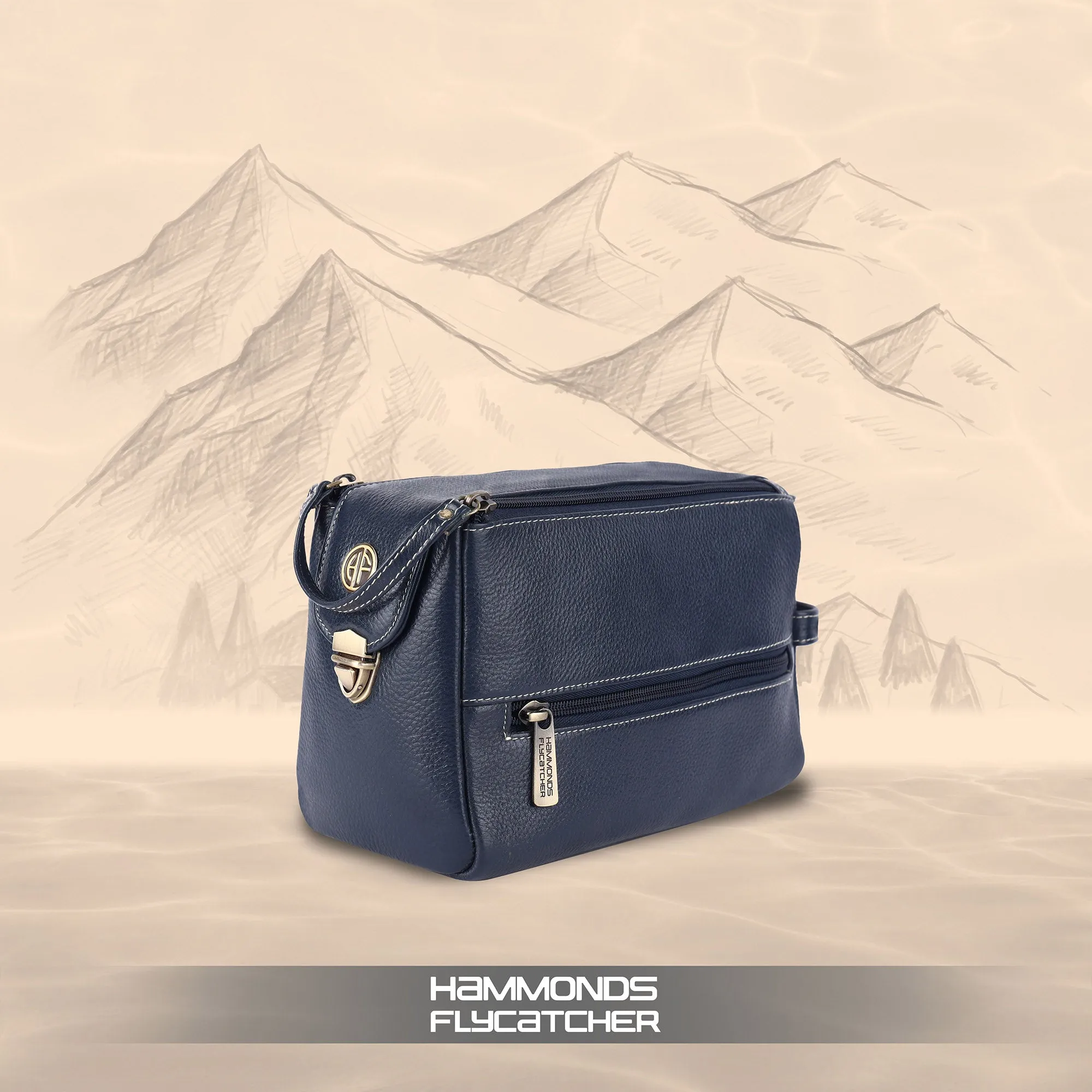 Premium Leather Toiletry Bag For Men And Women