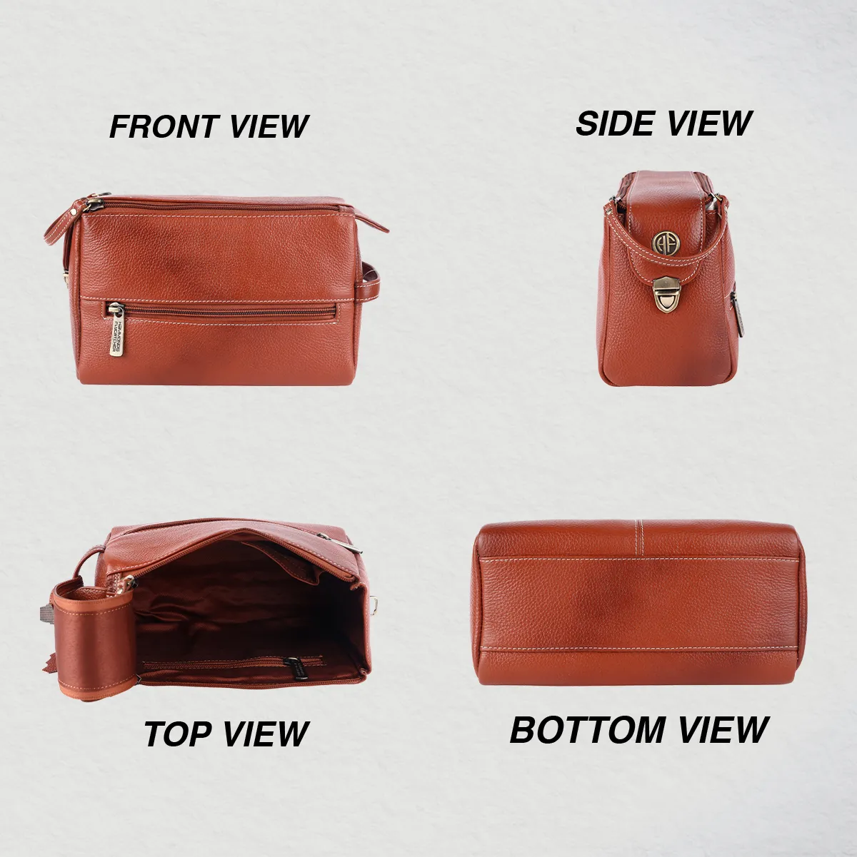 Premium Leather Toiletry Bag For Men And Women