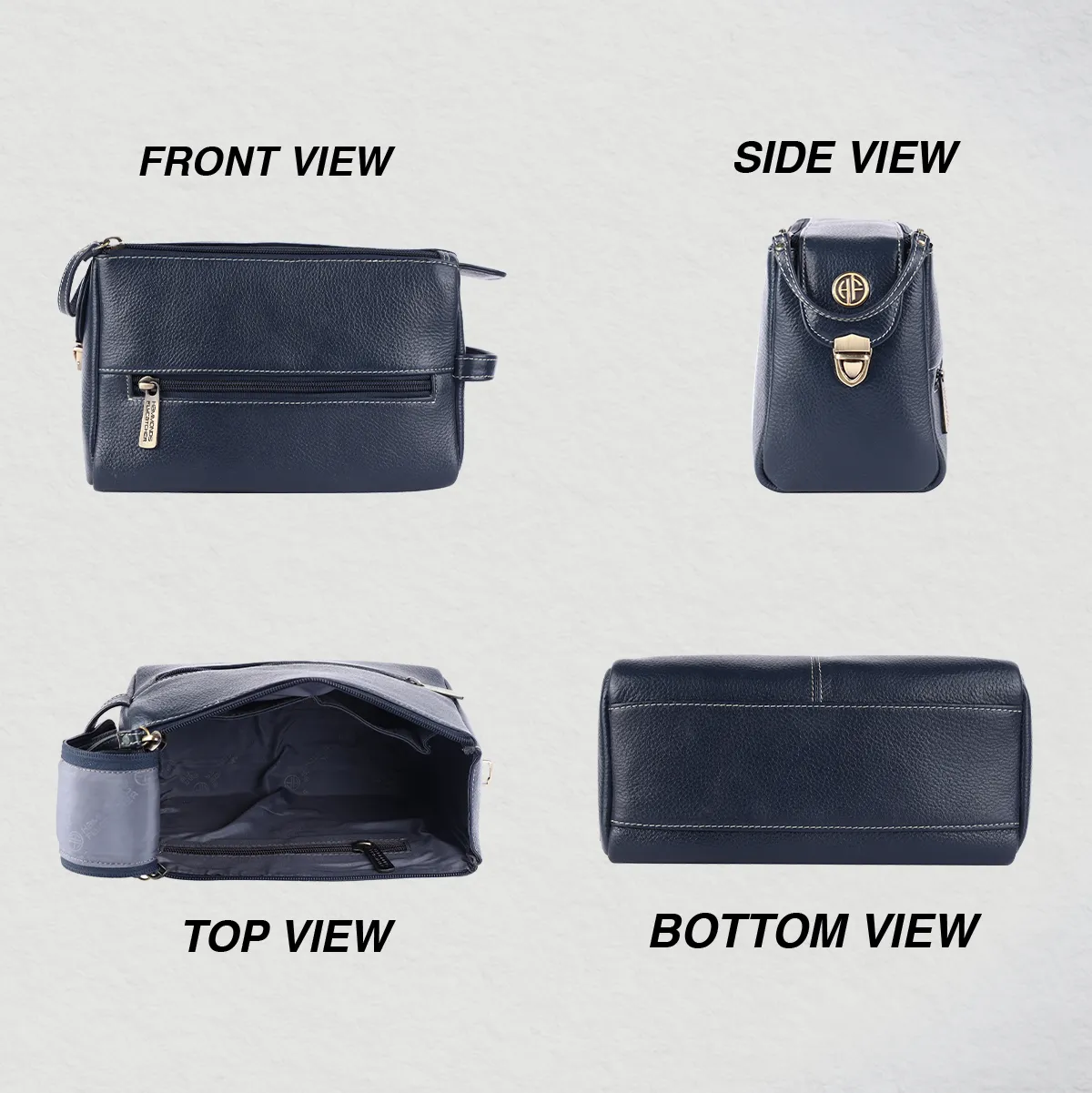 Premium Leather Toiletry Bag For Men And Women