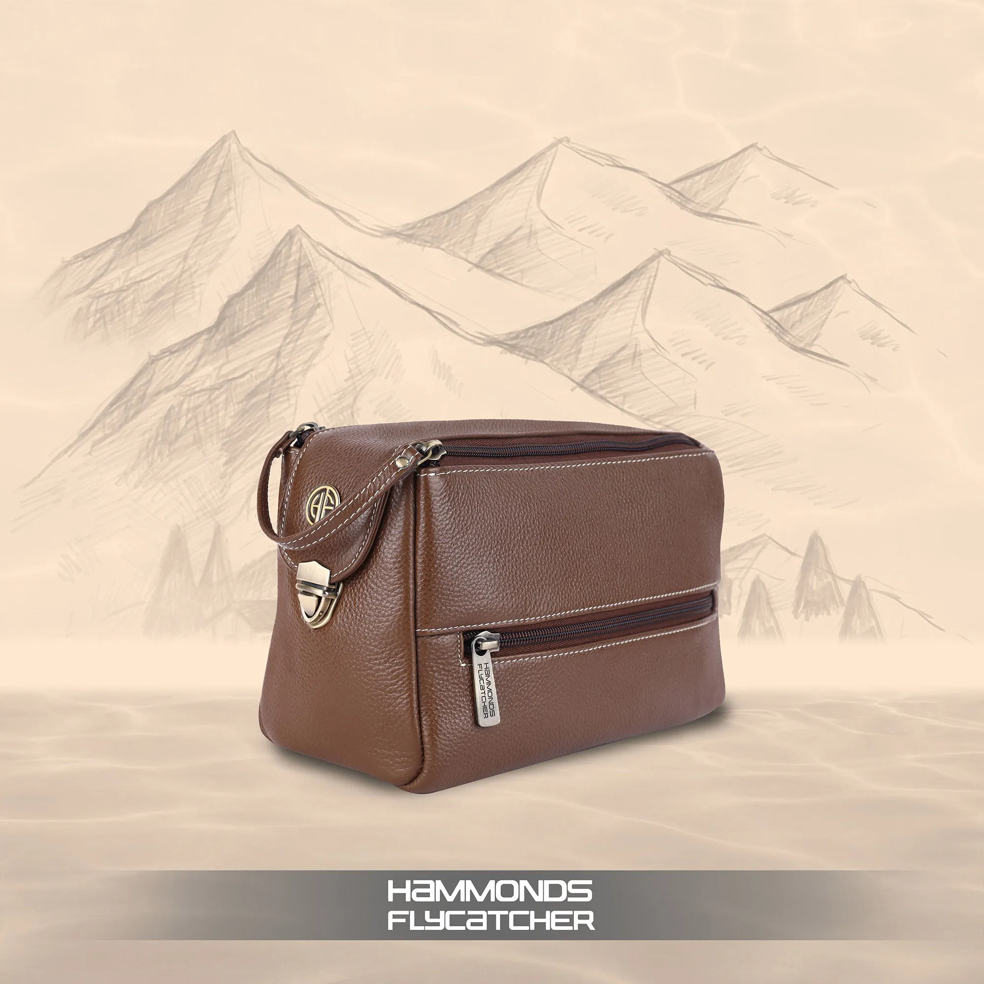 Premium Leather Toiletry Bag For Men And Women