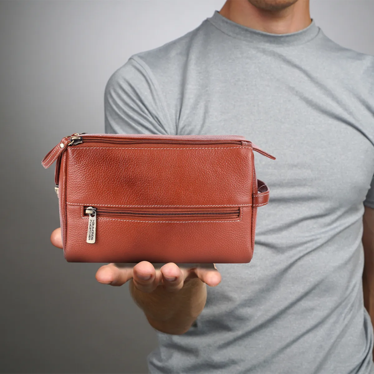 Premium Leather Toiletry Bag For Men And Women