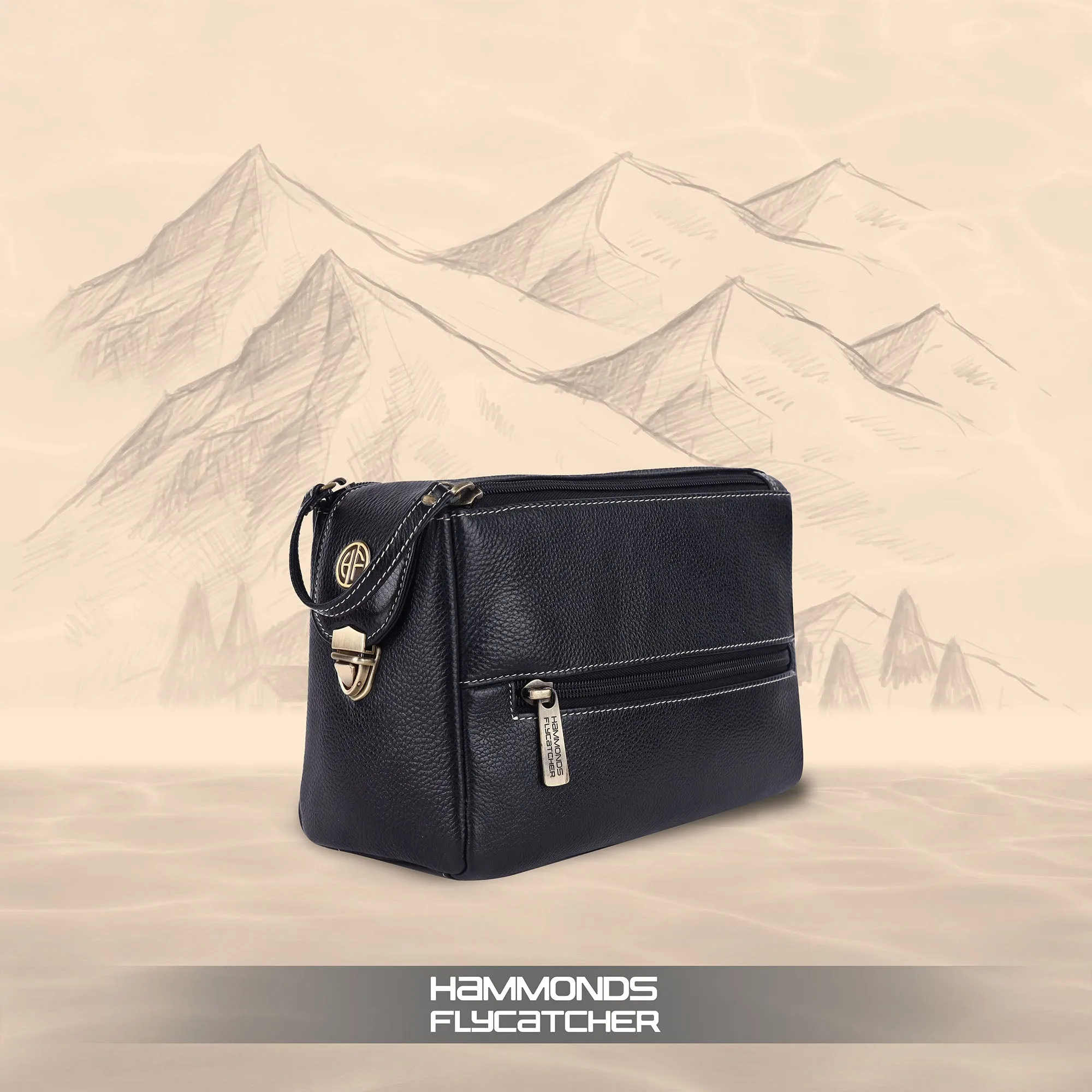 Premium Leather Toiletry Bag For Men And Women