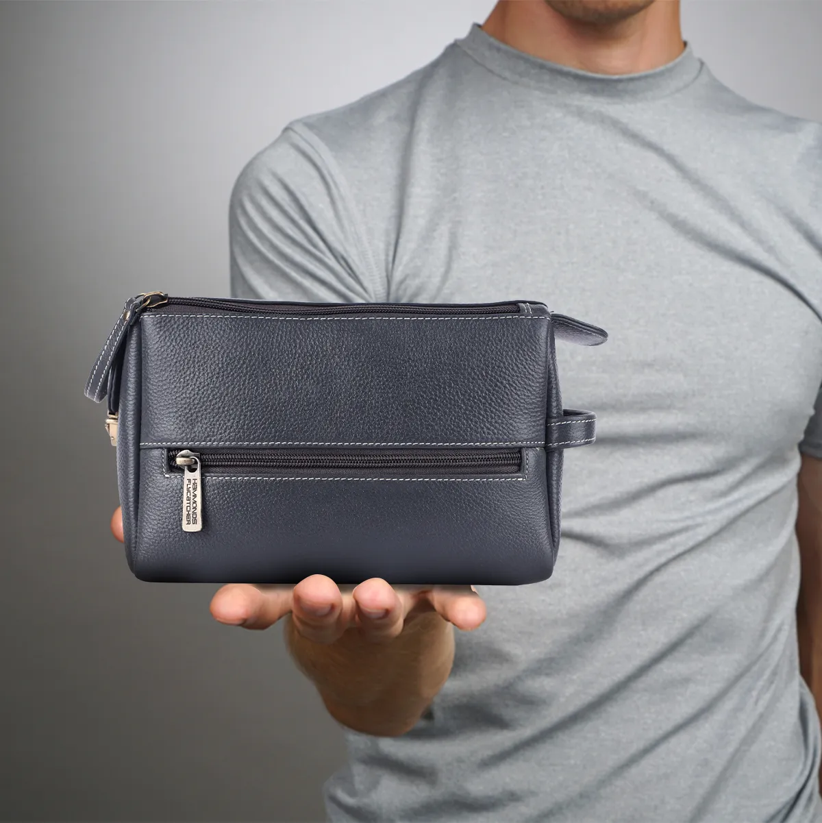 Premium Leather Toiletry Bag For Men And Women