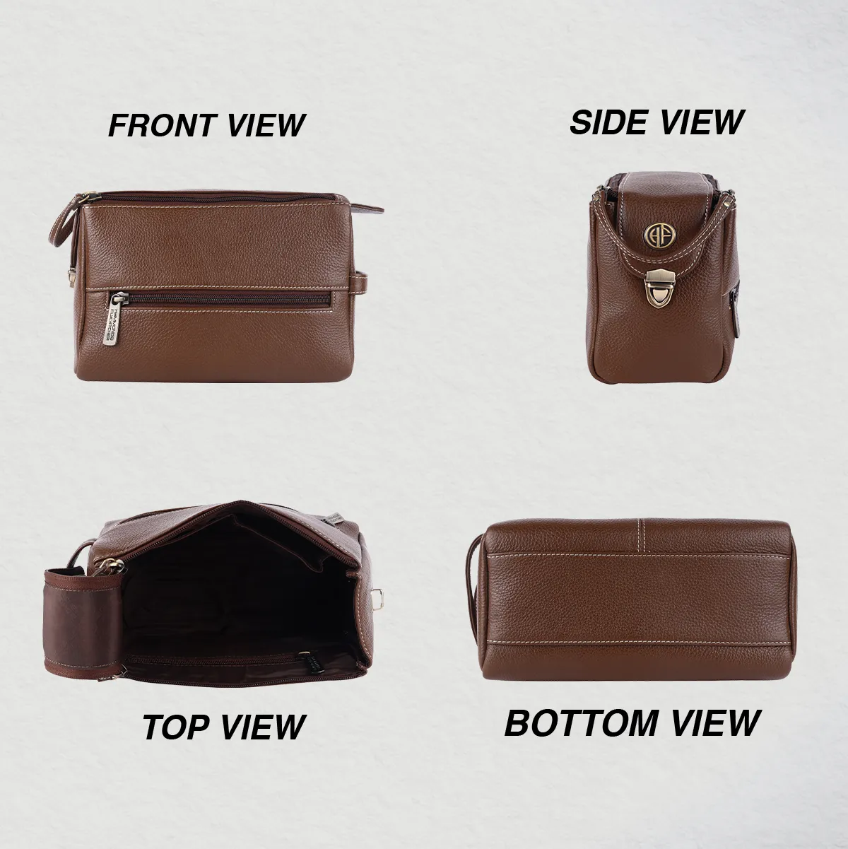 Premium Leather Toiletry Bag For Men And Women