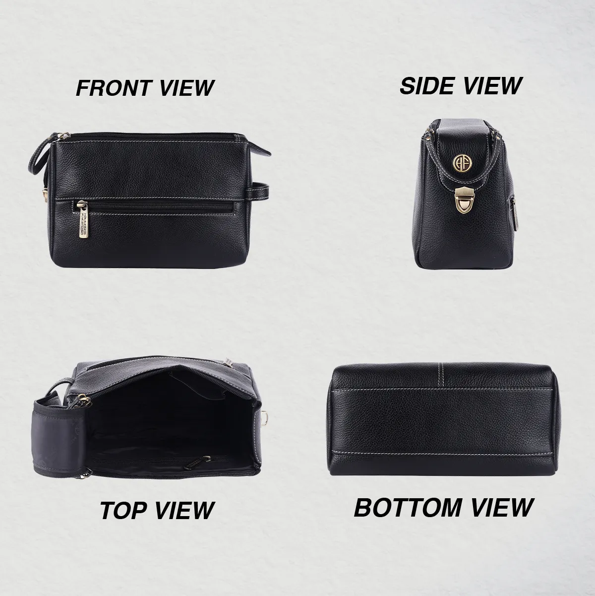 Premium Leather Toiletry Bag For Men And Women
