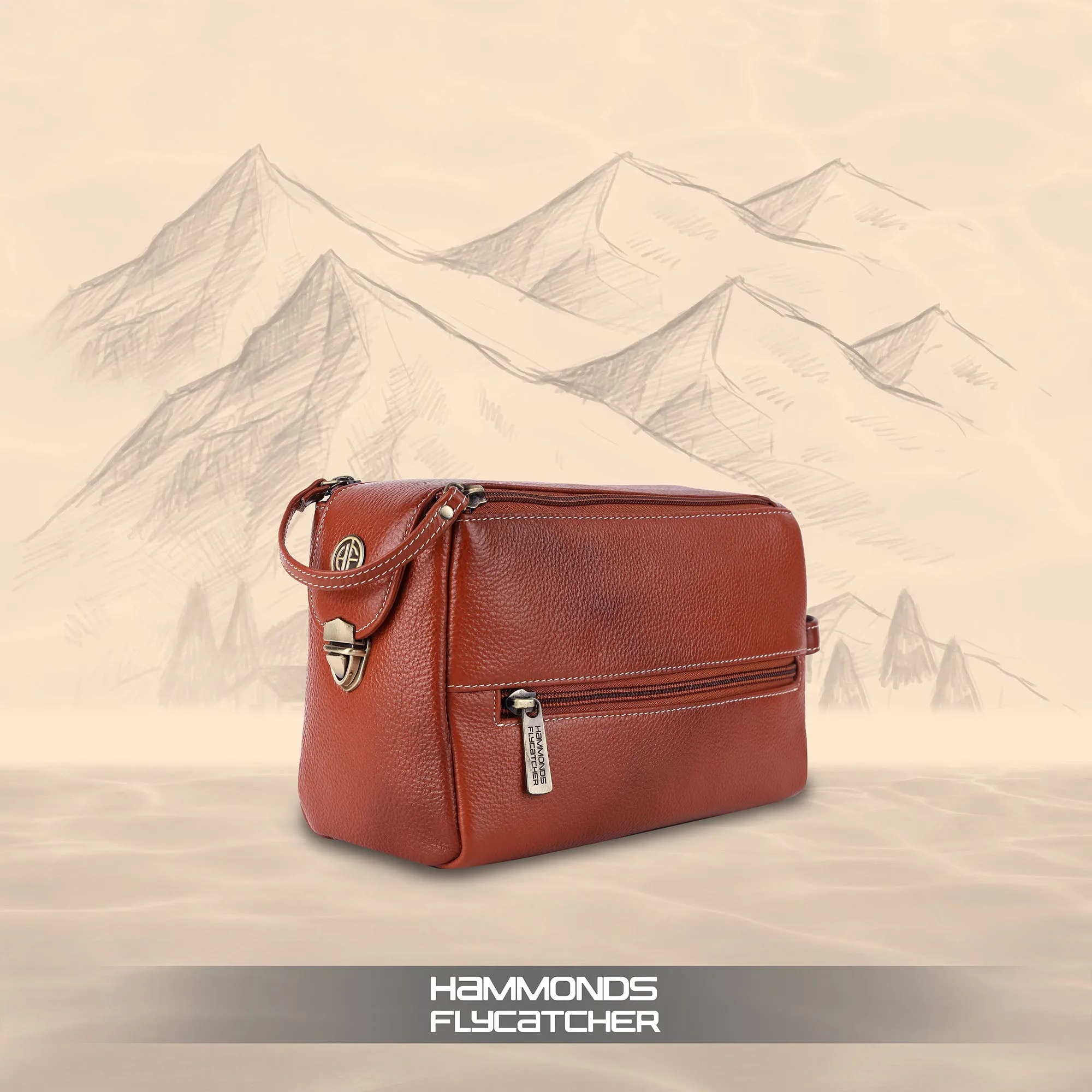 Premium Leather Toiletry Bag For Men And Women
