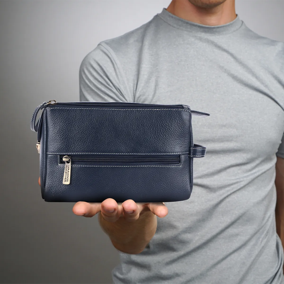 Premium Leather Toiletry Bag For Men And Women
