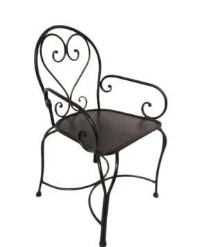 Provence Ornate Iron Alcove Or Dining Chair