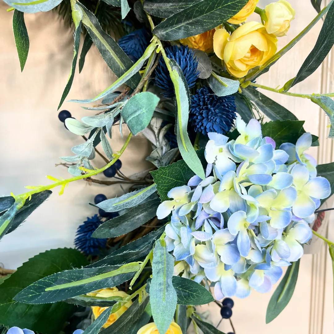 "Blue Bayou" Designer Wreath 28"