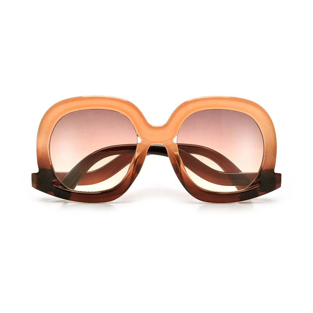 RAD WAVY TEMPLE ROUND SUNGLASSES