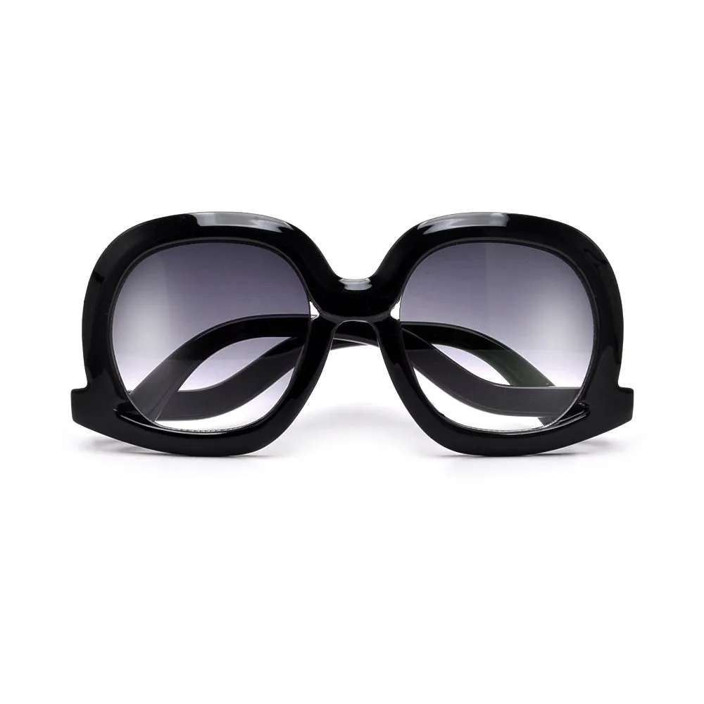 RAD WAVY TEMPLE ROUND SUNGLASSES