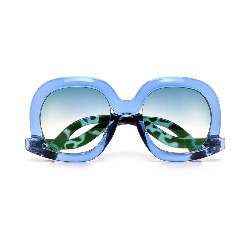 RAD WAVY TEMPLE ROUND SUNGLASSES