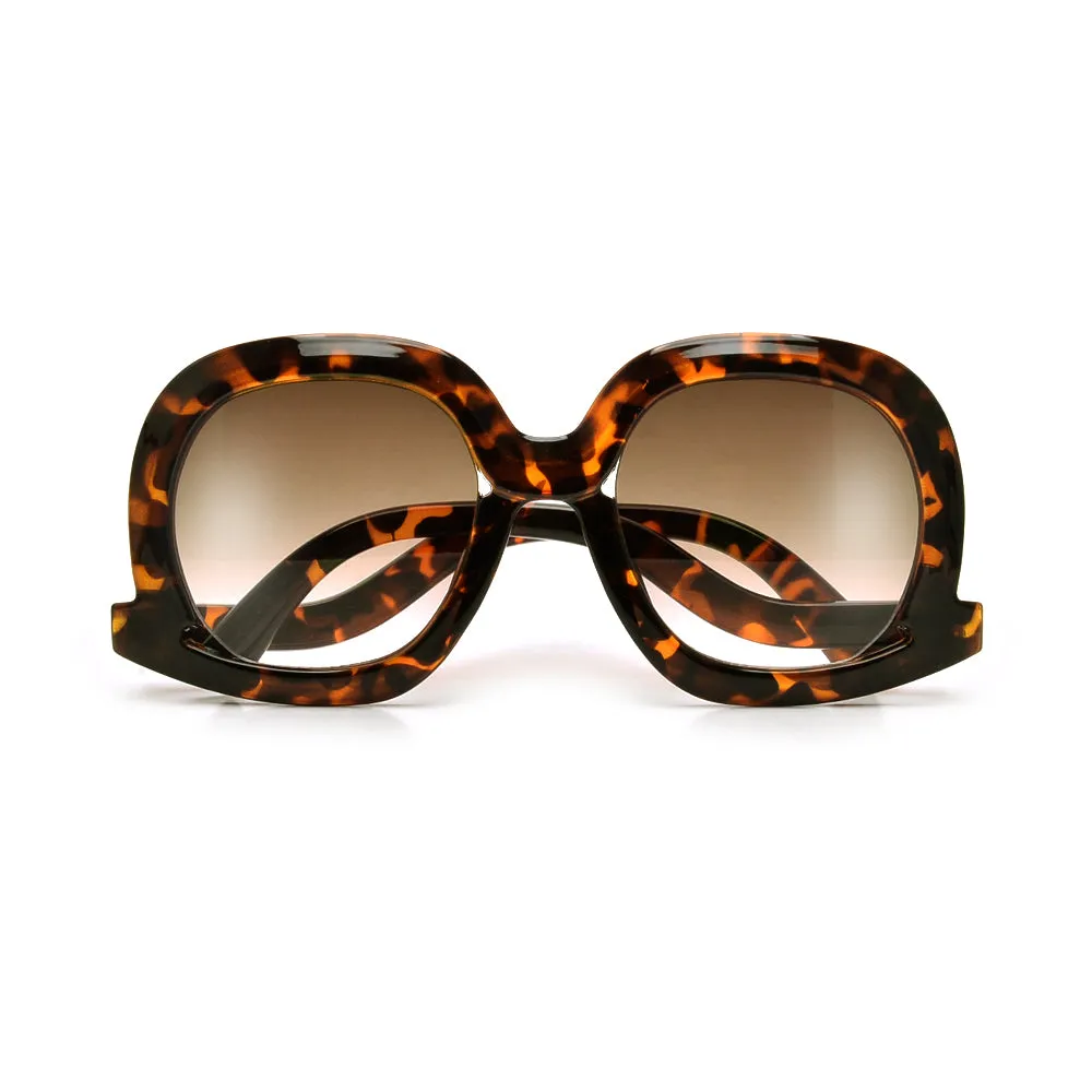 RAD WAVY TEMPLE ROUND SUNGLASSES