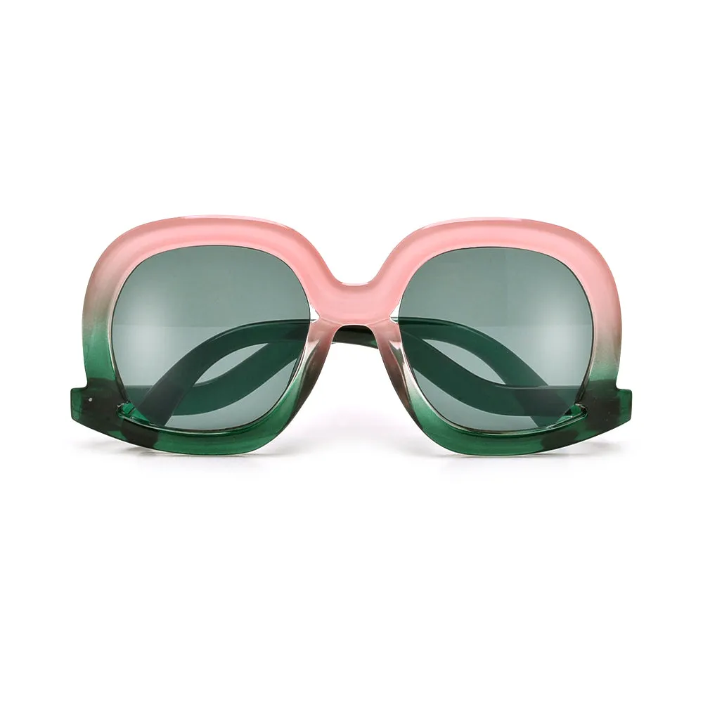 RAD WAVY TEMPLE ROUND SUNGLASSES