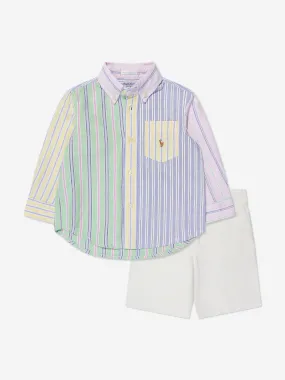 Ralph Lauren Baby Boys Shirt And Shorts Set in Multicolour