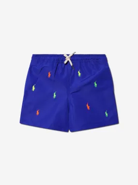Ralph Lauren Boys Logo Swim Shorts in Blue