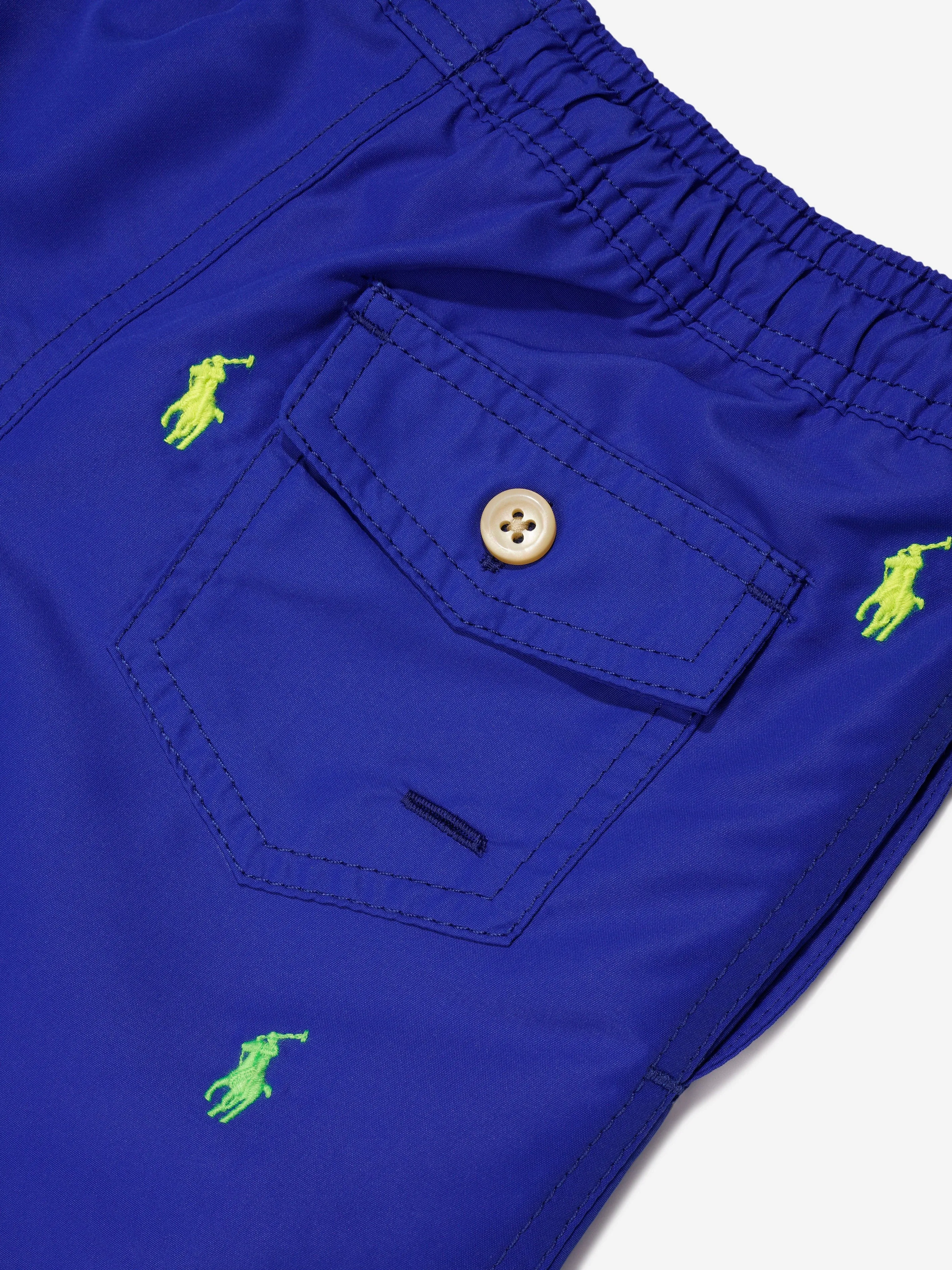 Ralph Lauren Boys Logo Swim Shorts in Blue