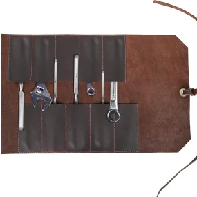 RAWHYD - Full Grain Leather Tool Roll Up Pouch - 10 tool slots