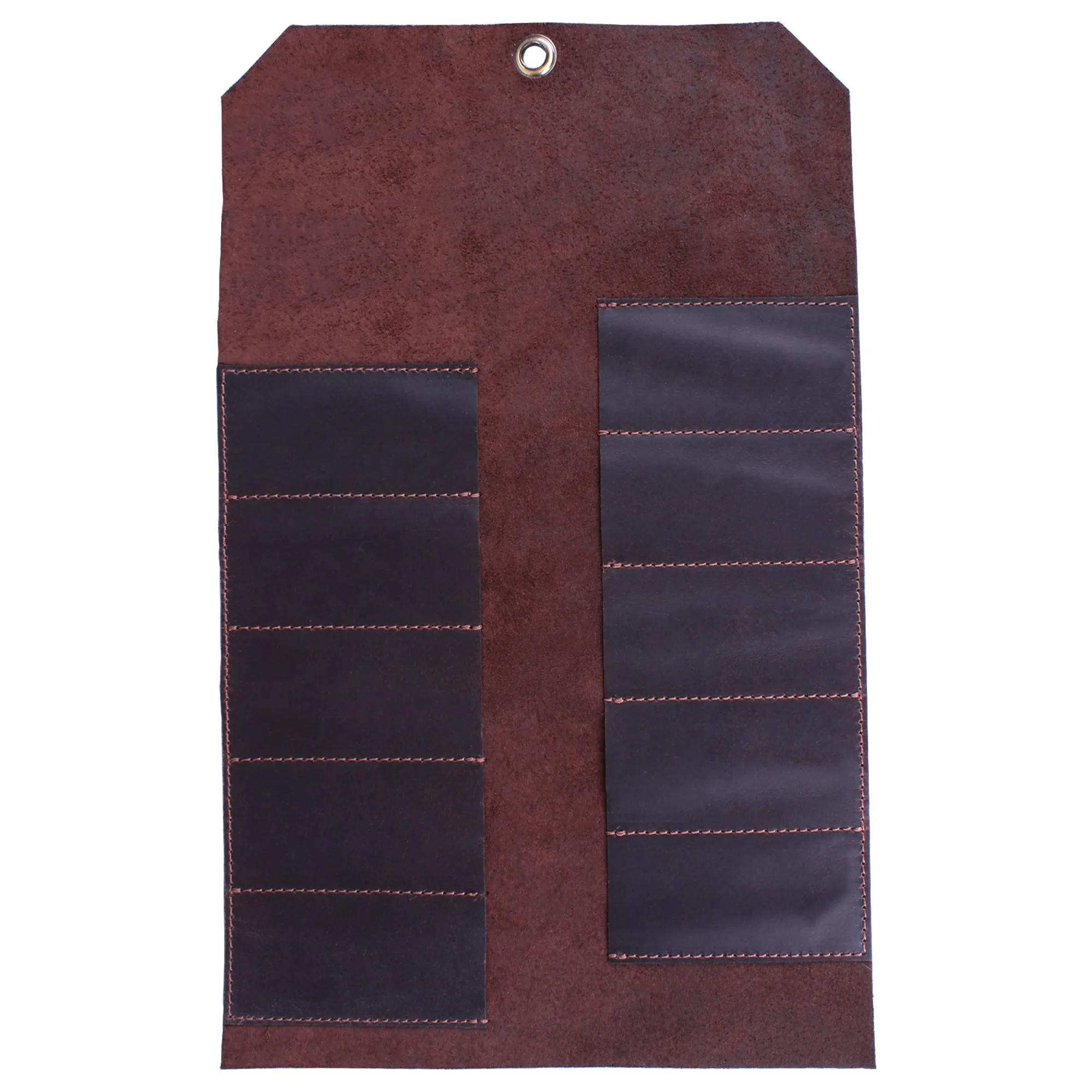RAWHYD - Full Grain Leather Tool Roll Up Pouch - 10 tool slots