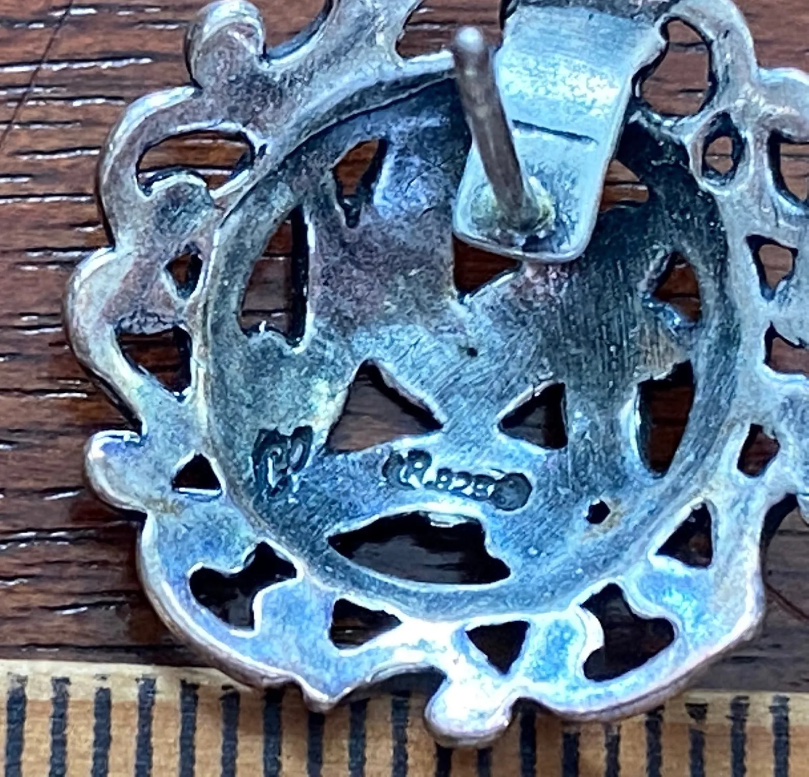 Relios by Carolyn Pollack Sterling Silver 925 Domed Filigree Pierced Earrings