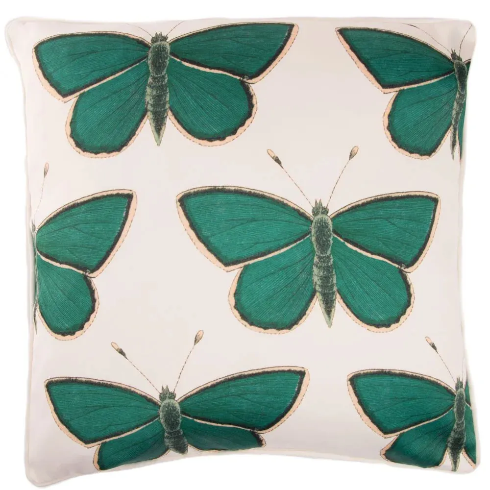 Sateen and Linen Cushion Cover - Papillon