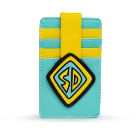 Scooby Doo Wallet, Character Wallet ID Card Holder, Scooby Doo SD Dog Tag Aqua Blue Yellow, Vegan Leather