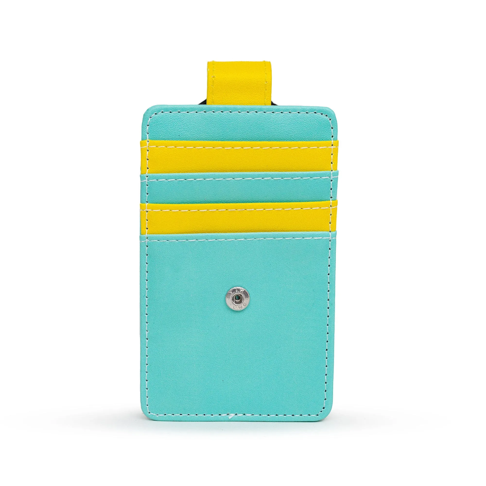 Scooby Doo Wallet, Character Wallet ID Card Holder, Scooby Doo SD Dog Tag Aqua Blue Yellow, Vegan Leather