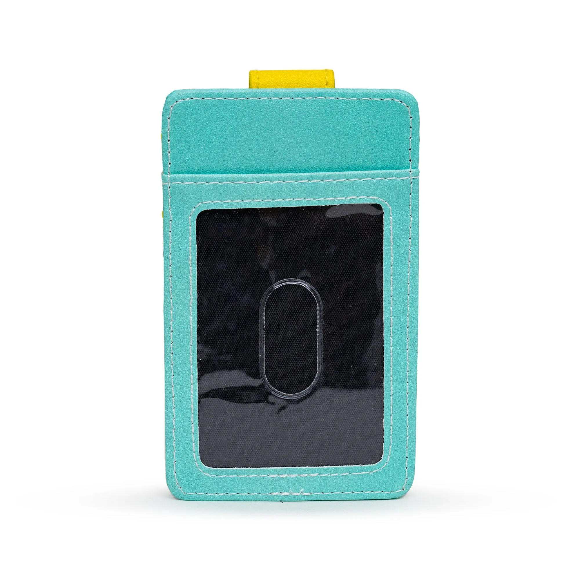 Scooby Doo Wallet, Character Wallet ID Card Holder, Scooby Doo SD Dog Tag Aqua Blue Yellow, Vegan Leather