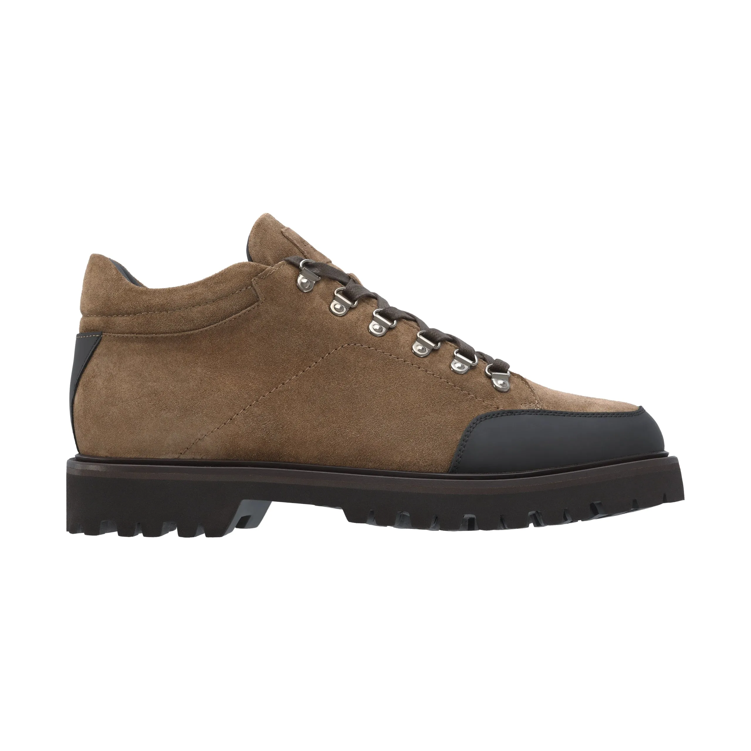Suede Leather Boots in Coffee Bean Brown
