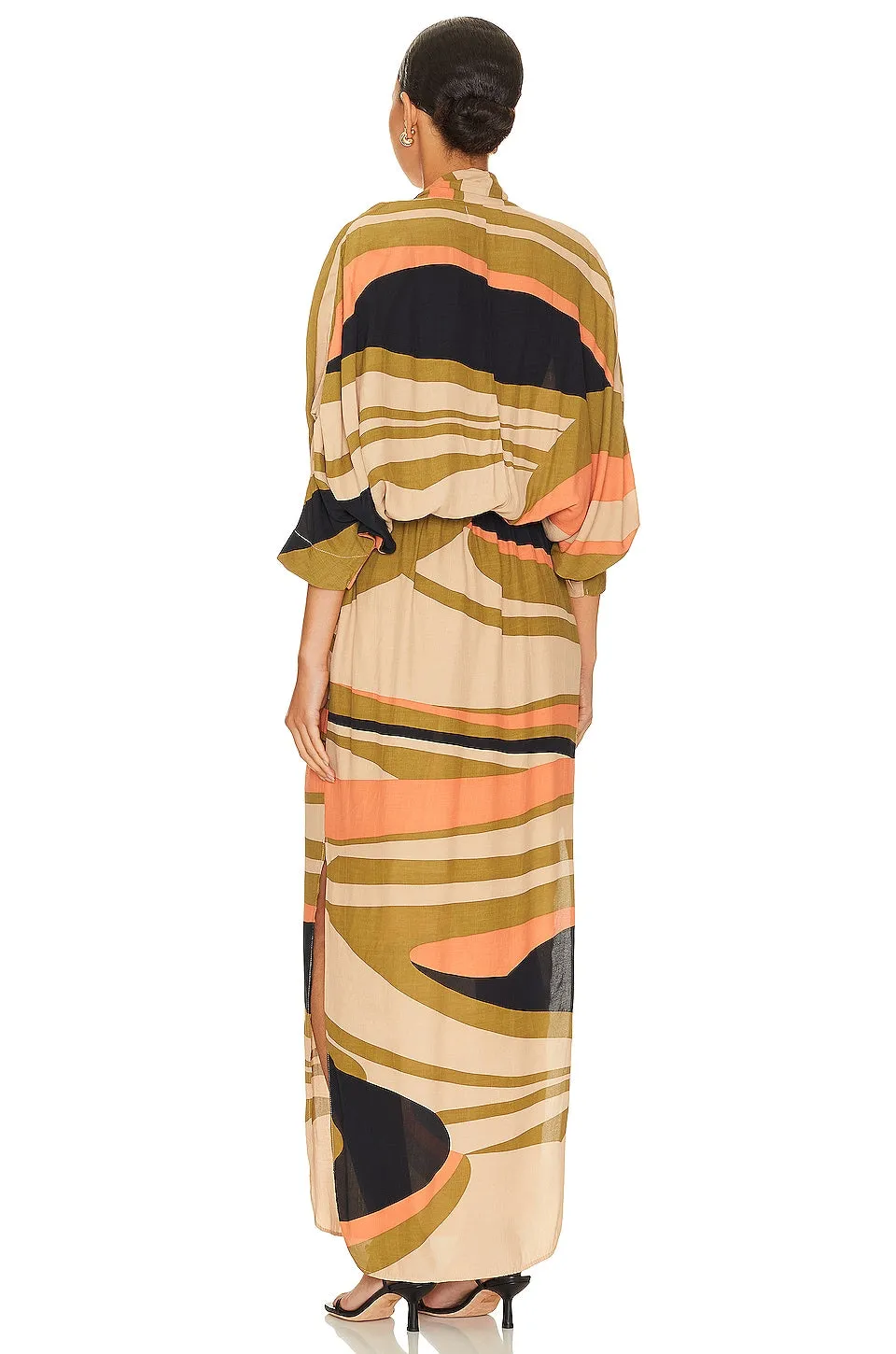 S/W/F Plunge Maxi Dress in Landmarks