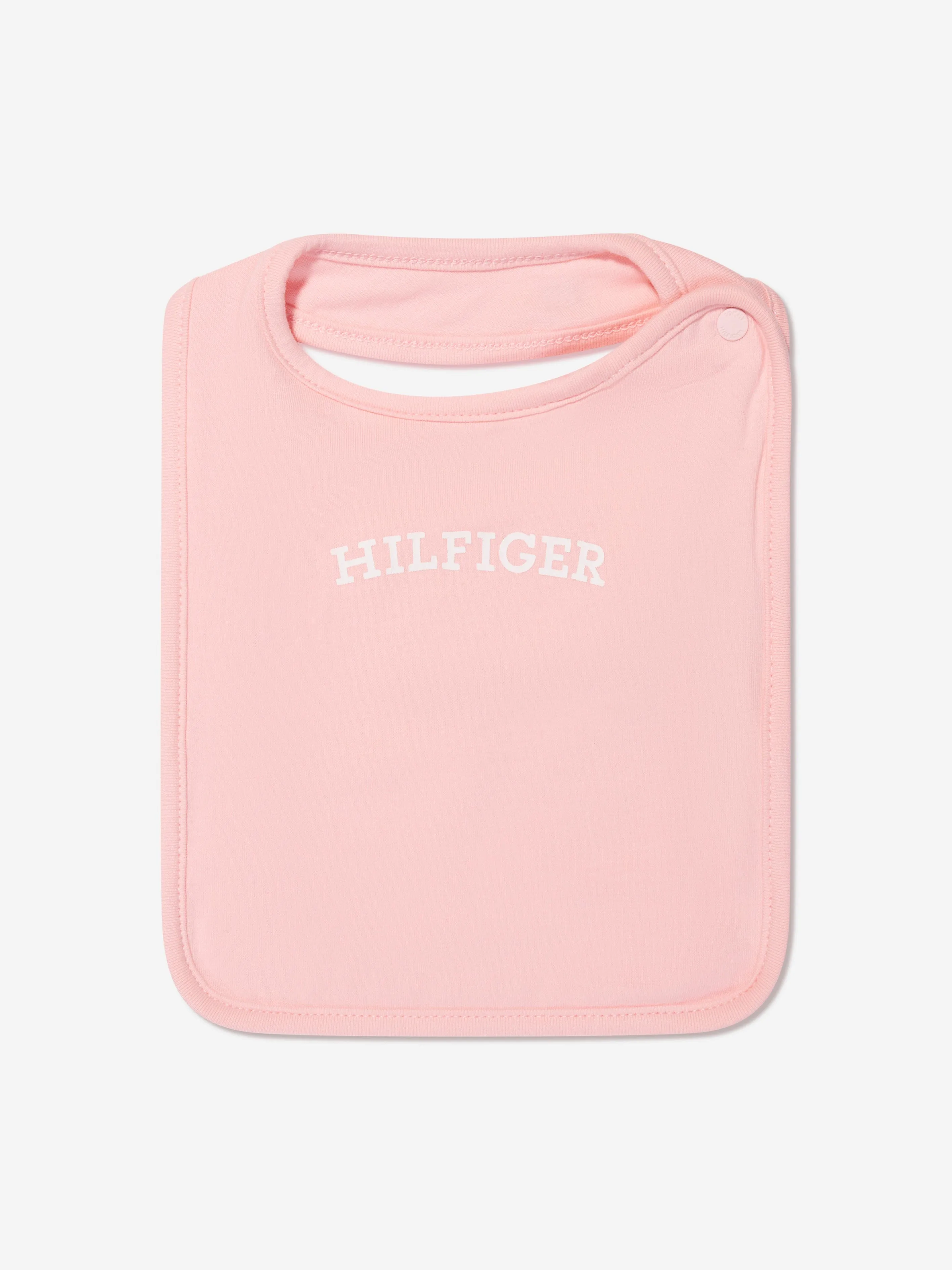Tommy Hilfiger Baby Girls Monotype Bibs Gift Set in Pink
