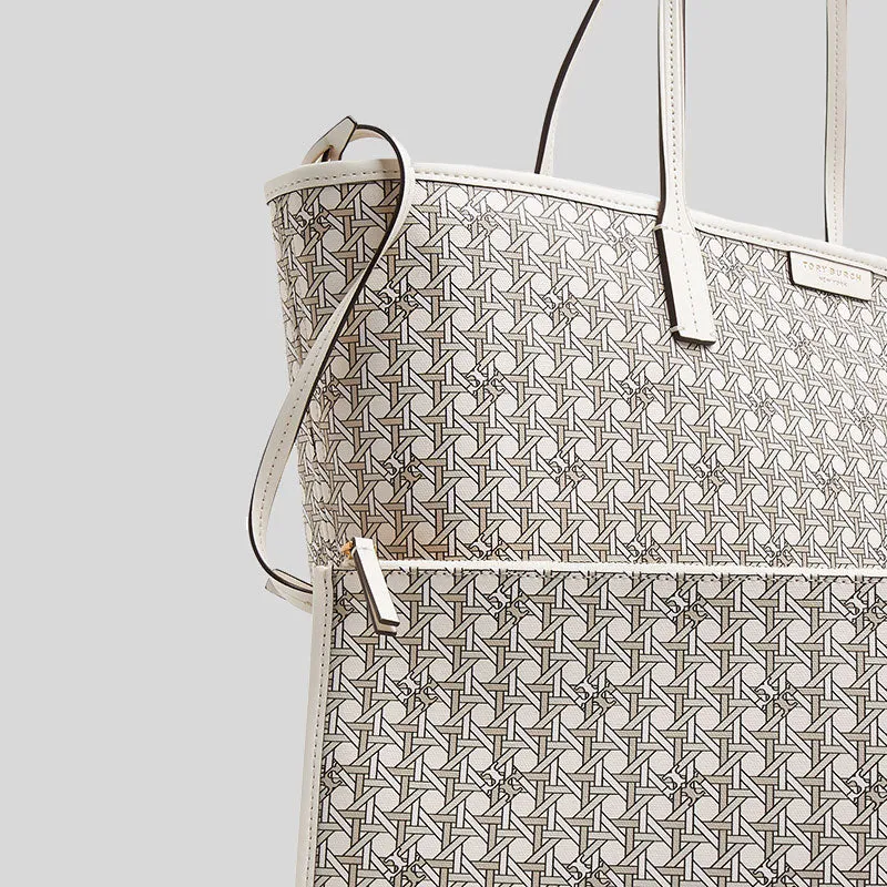 Tory Burch Ever Ready Zip Tote Winter New Ivory 145634