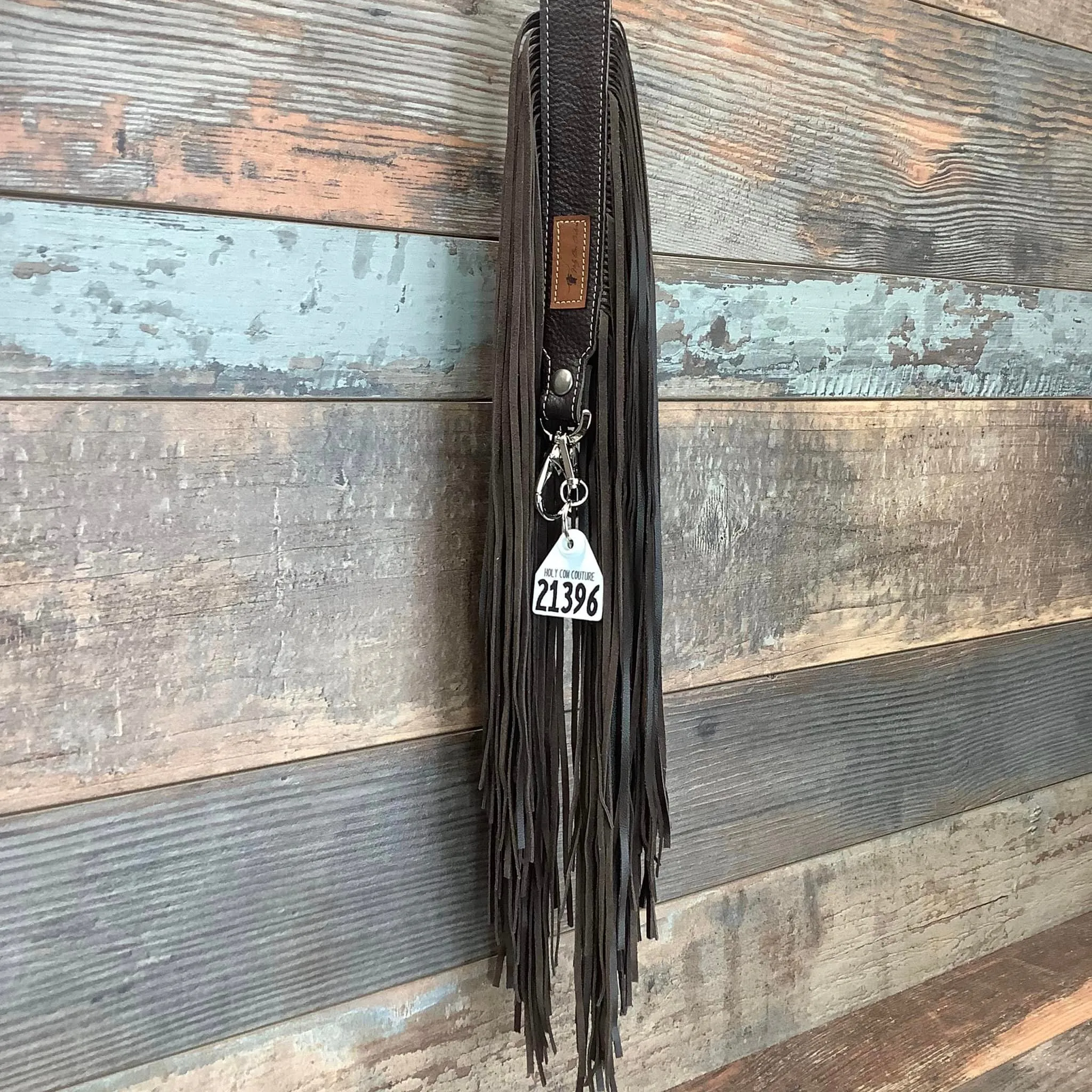 Western Mini Leather Fringe Strap 48" #21396