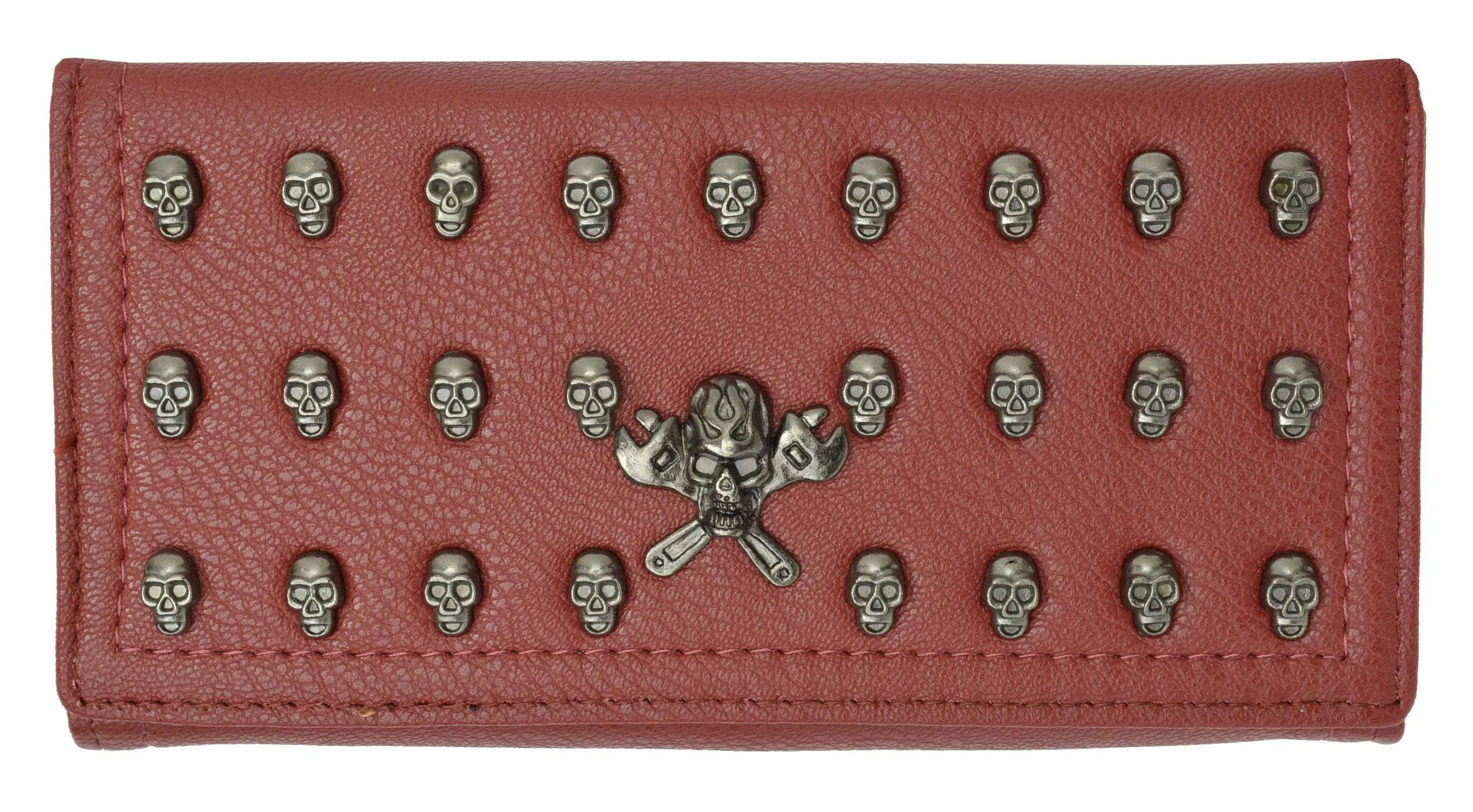 Womens New Fashion Skull Design Clutch Credit Card ID Holder Wallet 137-01 (C)