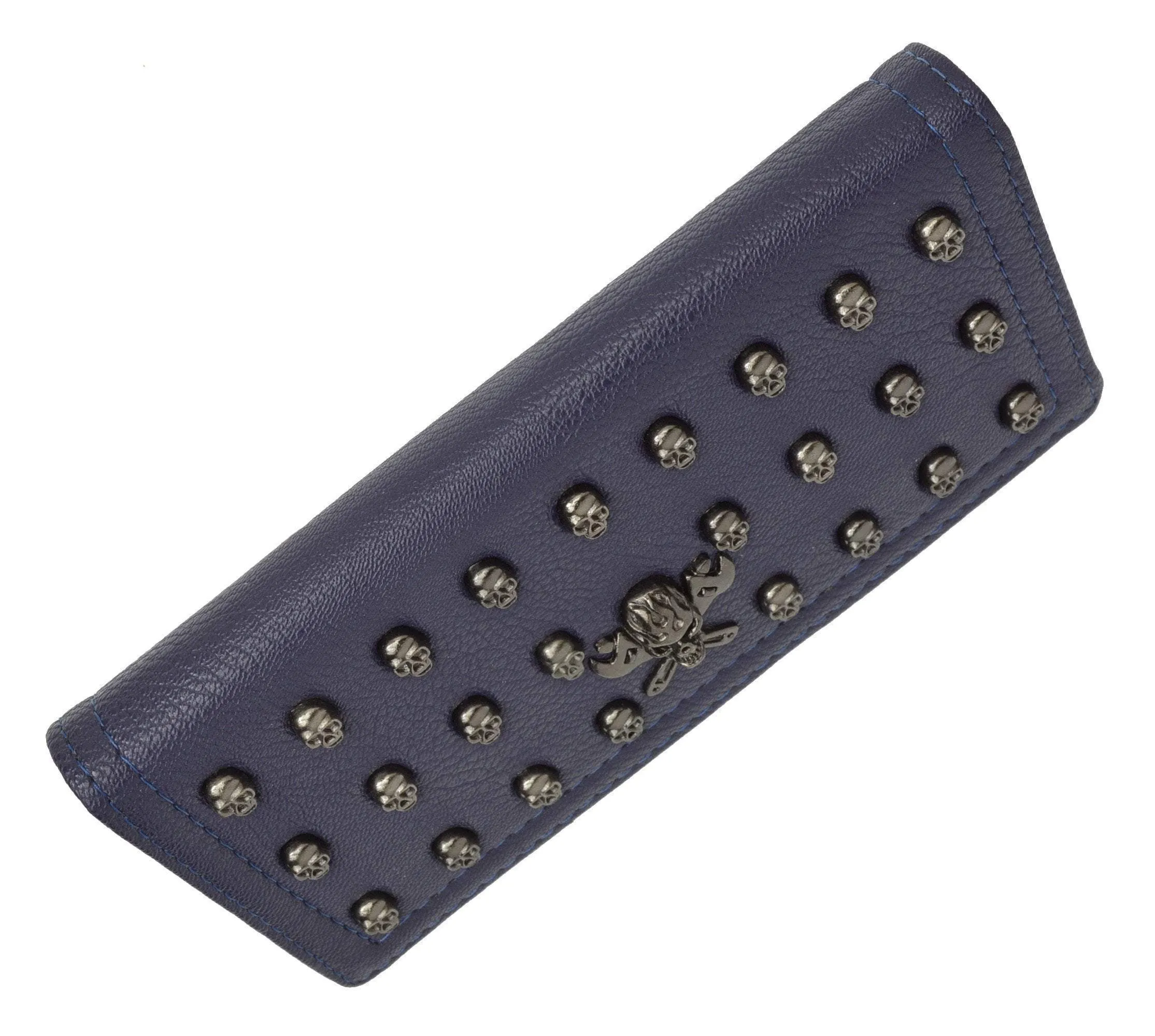 Womens New Fashion Skull Design Clutch Credit Card ID Holder Wallet 137-01 (C)
