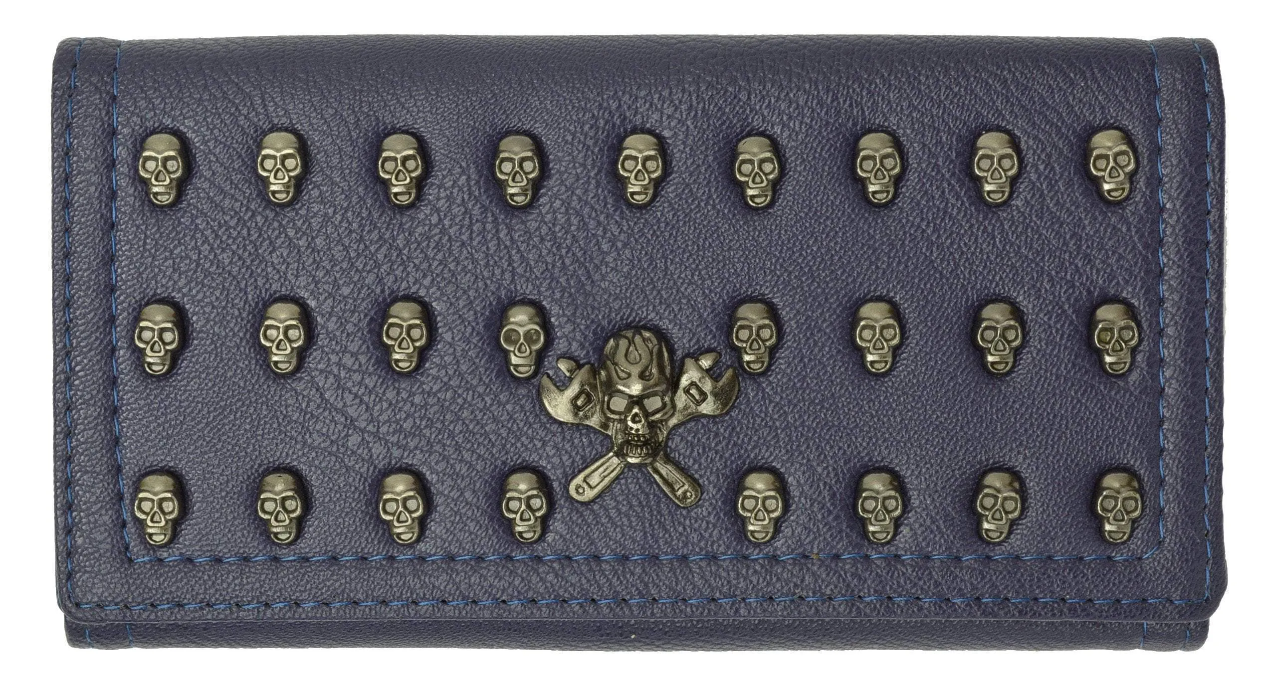 Womens New Fashion Skull Design Clutch Credit Card ID Holder Wallet 137-01 (C)
