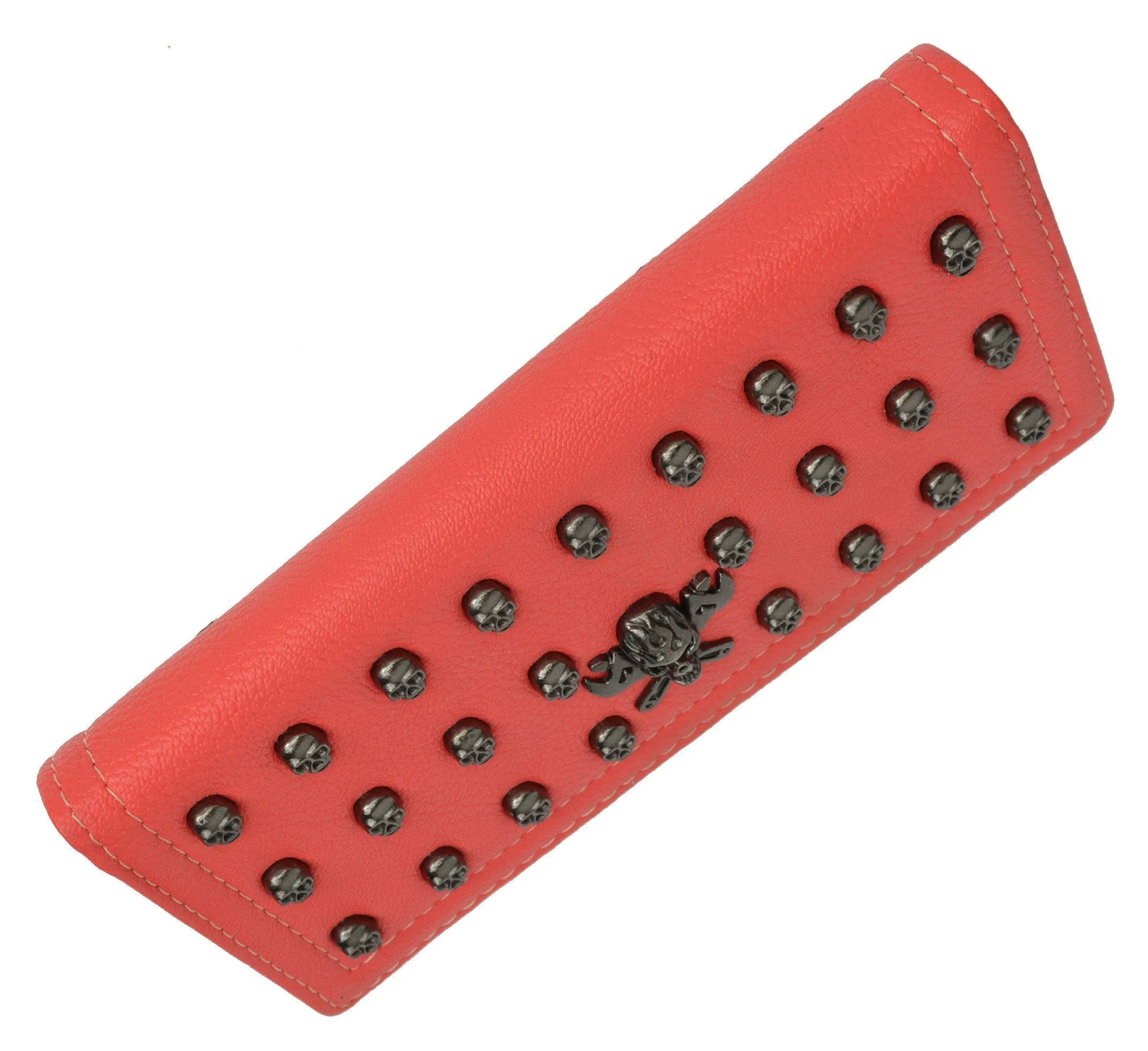 Womens New Fashion Skull Design Clutch Credit Card ID Holder Wallet 137-01 (C)