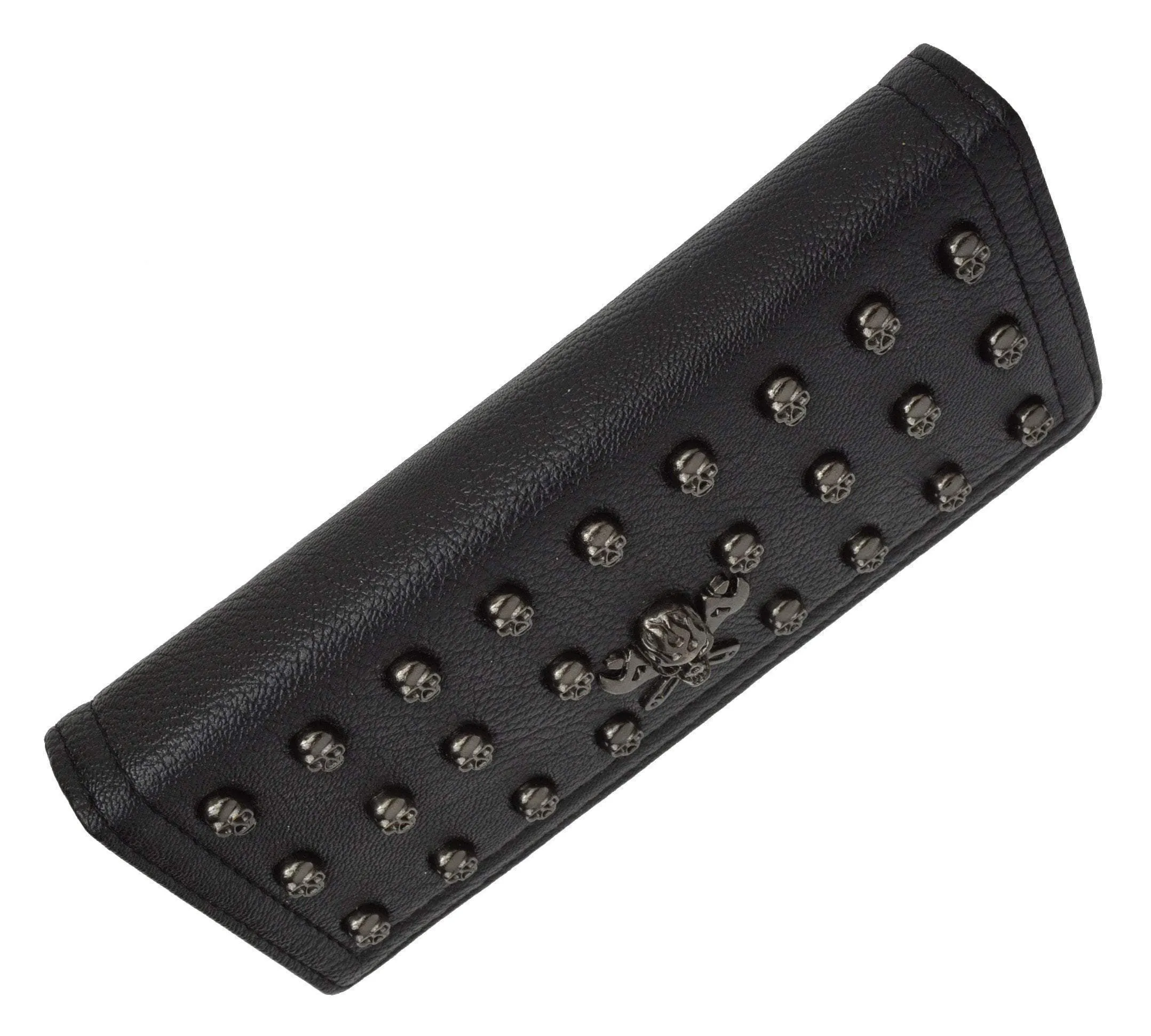 Womens New Fashion Skull Design Clutch Credit Card ID Holder Wallet 137-01 (C)