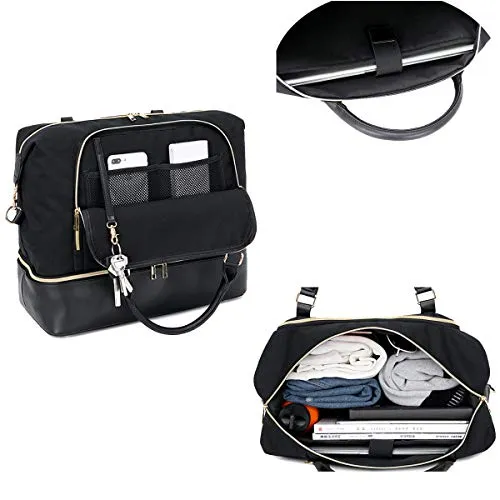 Women's Travel Weekender Bag - Overnight Duffel - Carry-On Bag