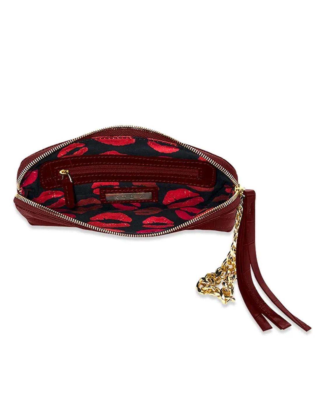 ZIP POUCH | WRISTLET | CHERRY